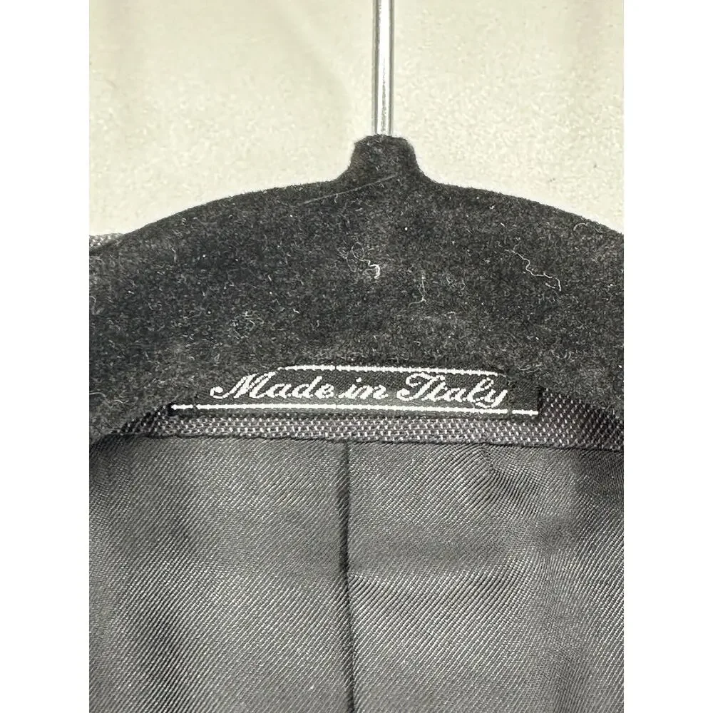 Ermenegildo Zegna Bashford Tuxedo Blazer Mens 56 Wool Silk 1 Button Jacket Black